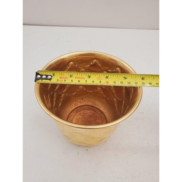 Vintage 1980s brass Planter, Plant Holder, Succulent Pot, brass Plant Pot, brass - Picture 8 of 10